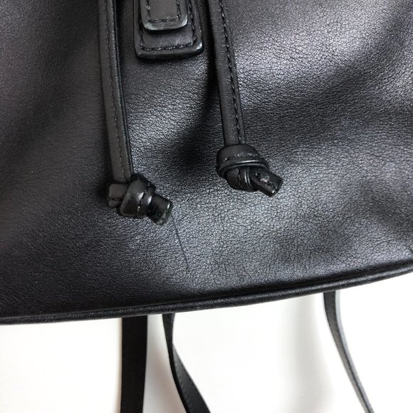 COACH vintage black leather legacy backpack